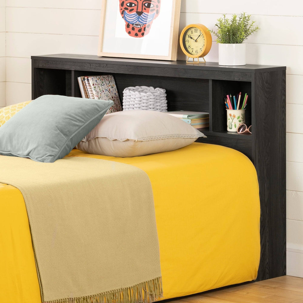 White Full Bookcase Headboard U918144