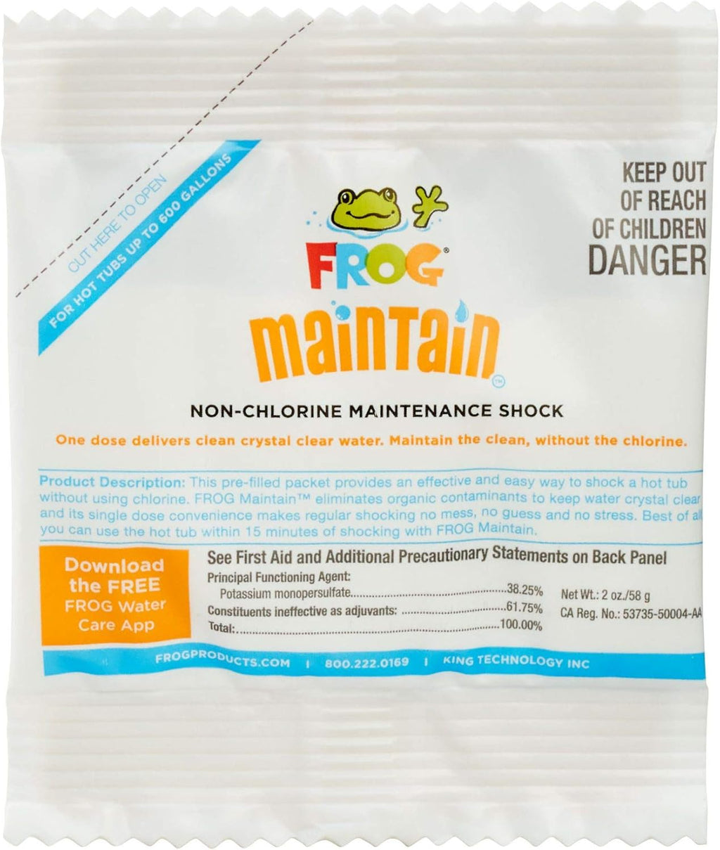 5 Pack Spa Frog Serene Replacement Cartridges with 4 Maintain Non-Chlorinated Shock Packets C34930