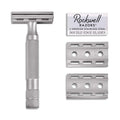 Stainless Steel Adjustable Double Edge Safety Razor with 5 Razor Blades L765828
