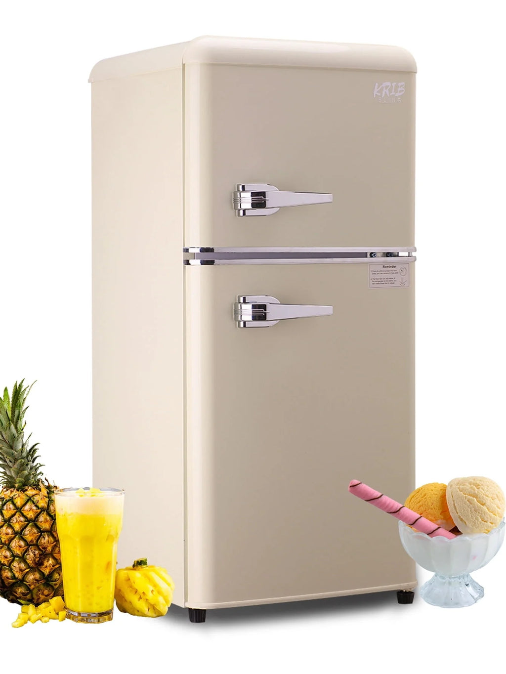 3.5 Cu.ft Mini Fridge with 7 Level Thermostat V983