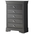 Black Metallic 5 Drawer Accent Chest J800137
