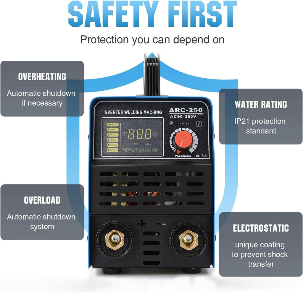 250A ARC Inverter IGBT Digital Display Welder E27648