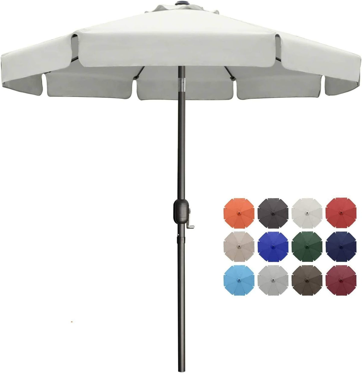 7.5ft Light Gray Patio Umbrella P250
