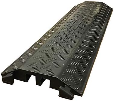 Black 2 Channel Rubber Cable Protector W8186