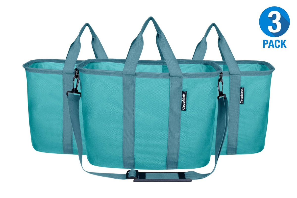 Plum 20L Grocery Tote Bags with Shoulder Strap (3 Pack) B293638
