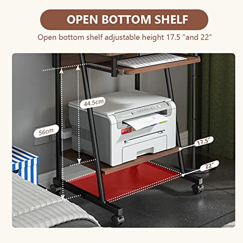 Small Computer Desk with Storage Shelves M58558