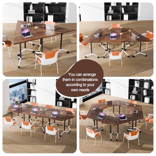 6 Pack Folding Conference Table On Wheels N2747