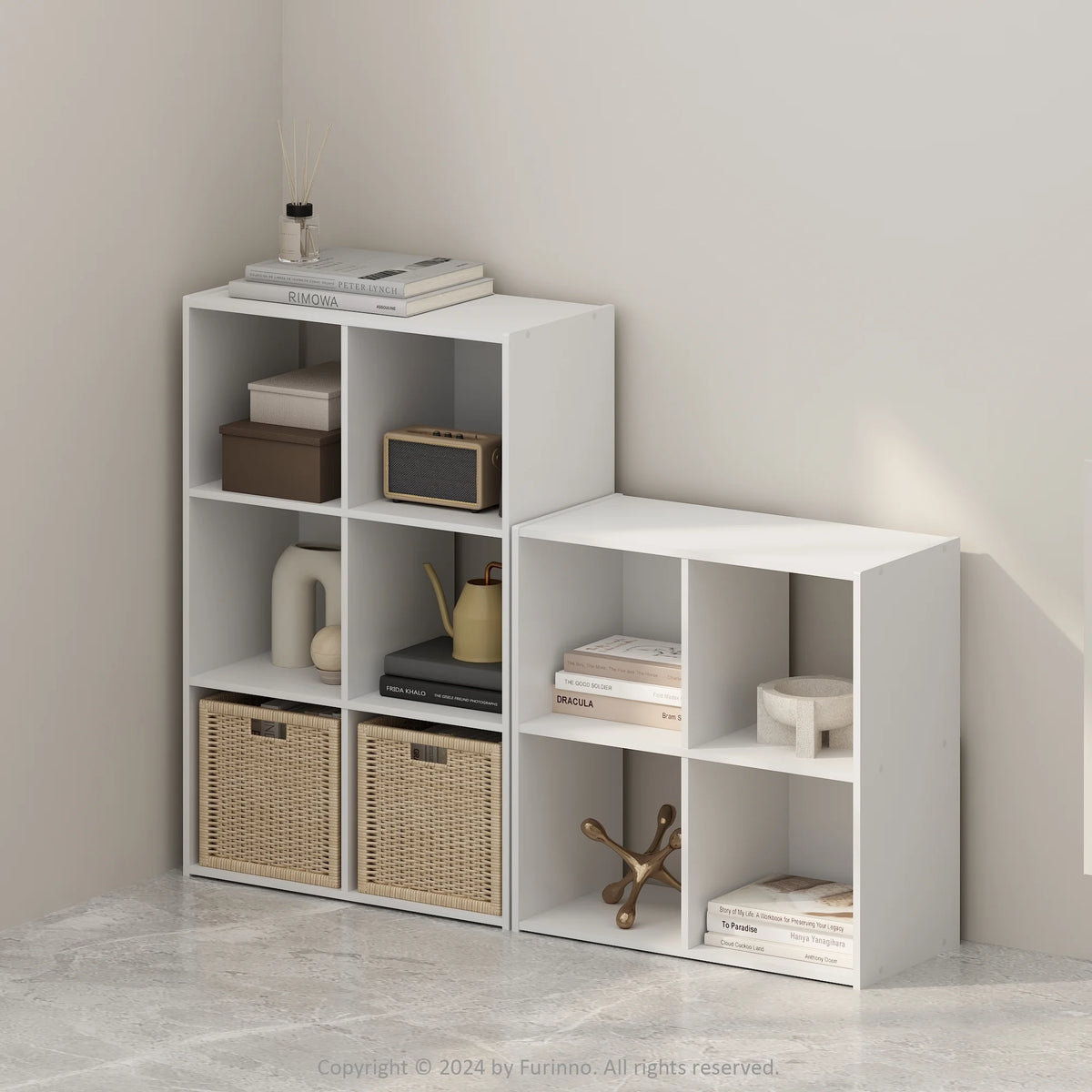 White 6-Cube Storage Cabinet J93265