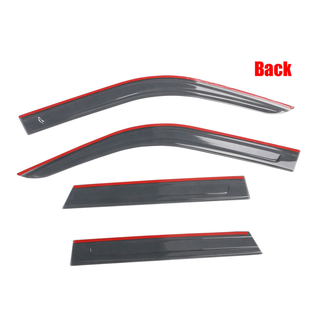 Black Acrylic Window Visors 4PCS Q262