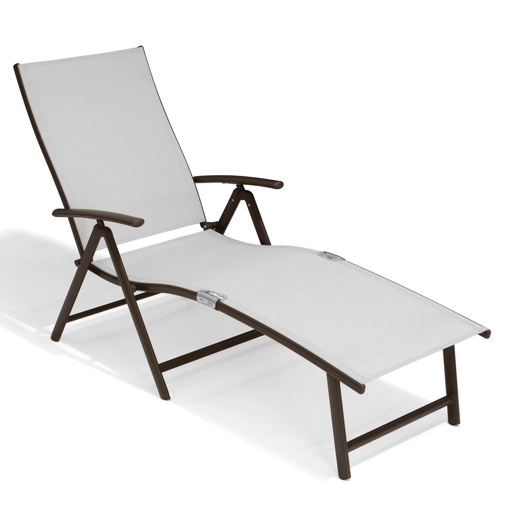 Light Gray Aluminum Outdoor Chaise Lounge I512