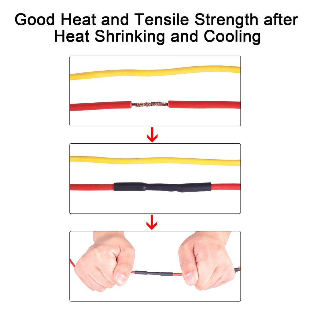 1-1/4 Inch 3:1 Waterproof Heat Shrink Tubing, 4 Ft Black Z3688
