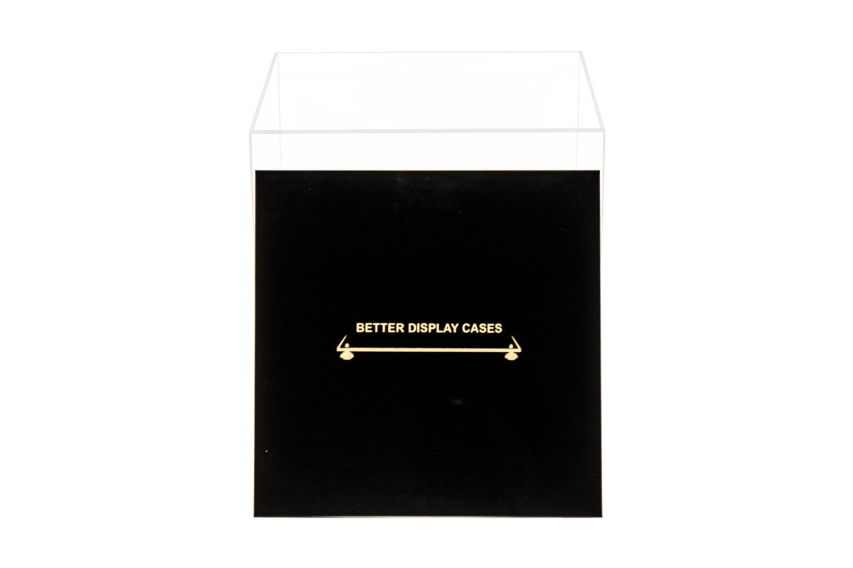 Clear Display Case with Simulated Wood Floor F4175