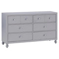 Gray 6 Dovetail Drawers Modern Wood Dresser I445307