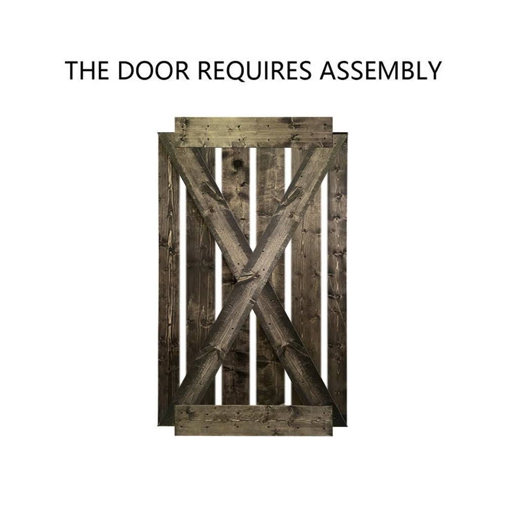Weather Gray Solid Knotty Pine Wood Interior Sliding Barn Door Slab M746