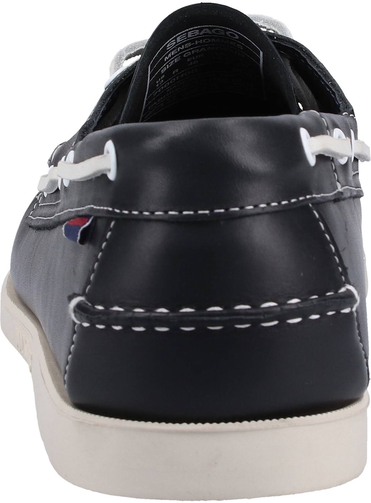 Blue Navy Leather Boat Shoes N41578