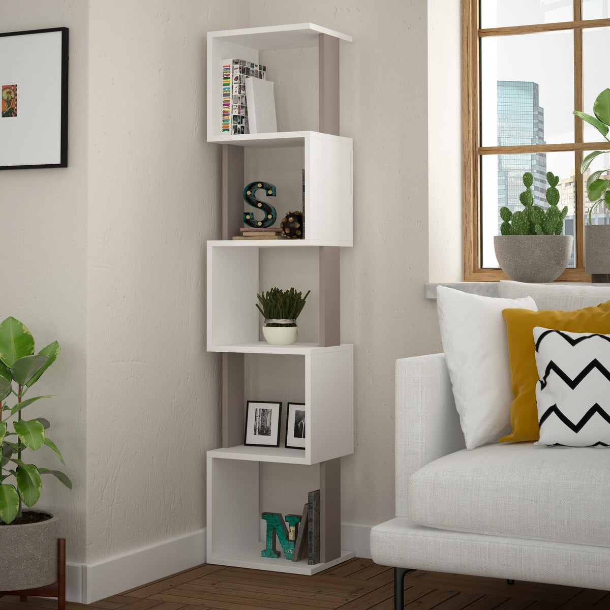 White Bookcase P5021