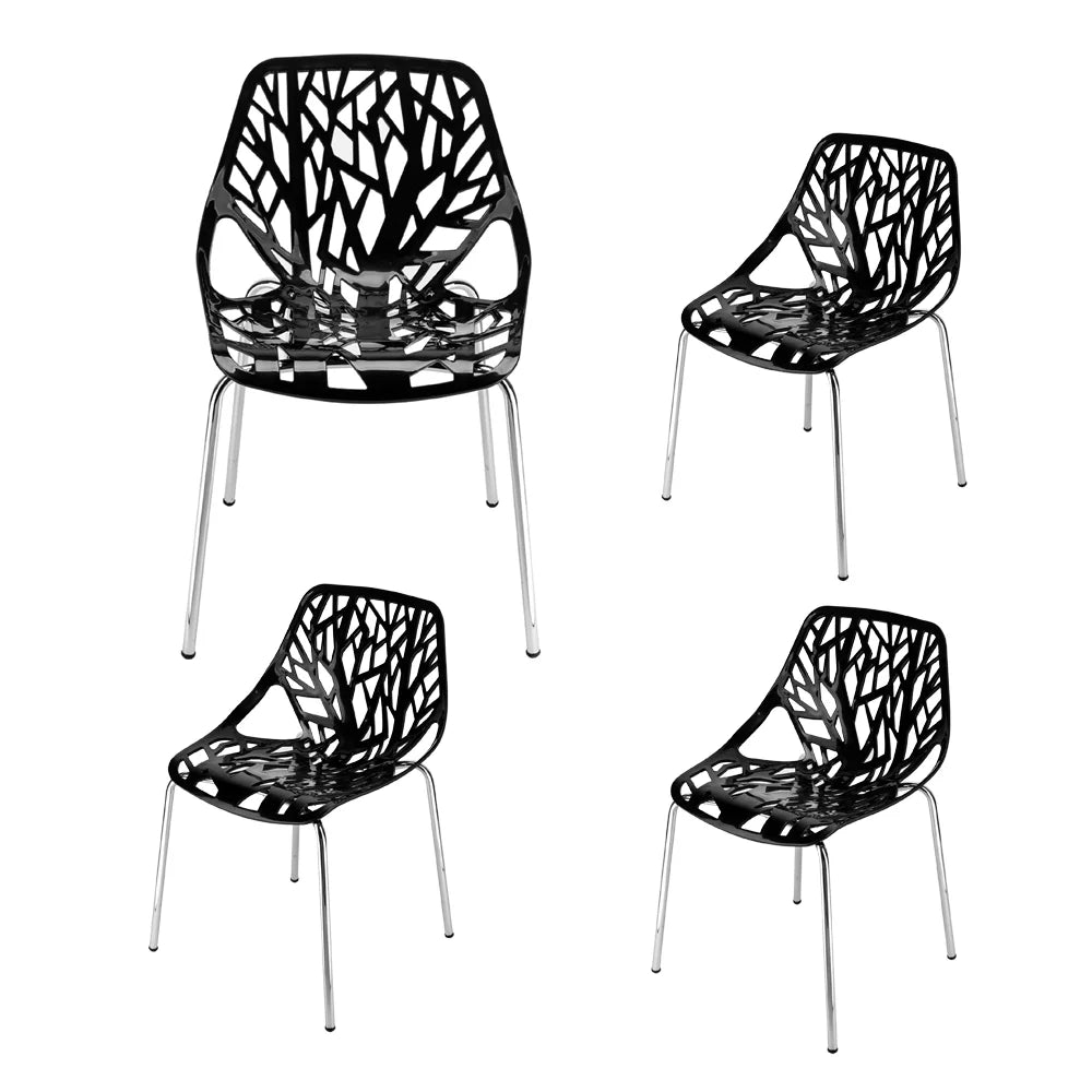 Black Plastic Dining Chair U39546