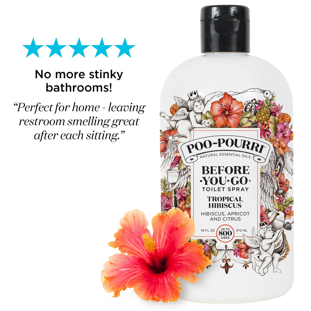 Toilet Spray Tropical Hibiscus Scent 16 Fl oz T907593