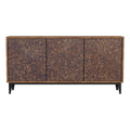 Brown Server in Wood and Metal K2777