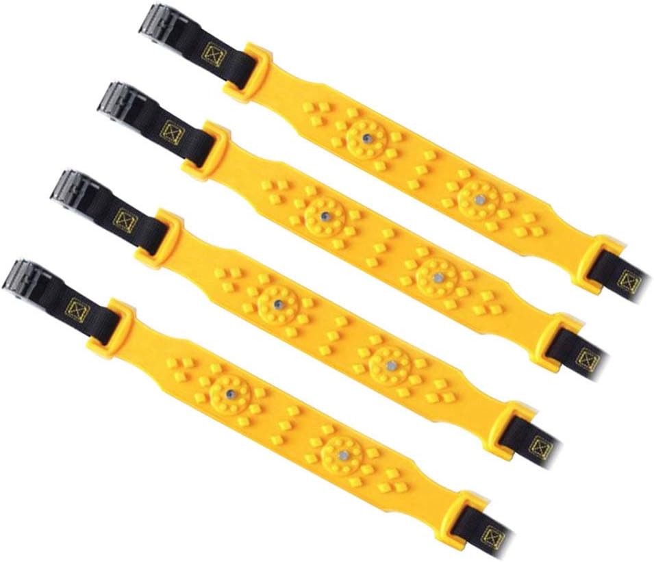 10Pcs Car Snow Chains Yellow Pack of 2 T71470
