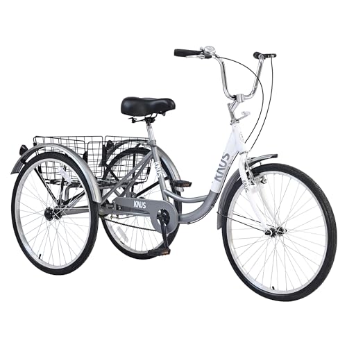 24'' 7 Speed 3 Wheel Tricycle with Shopping Basket V86475