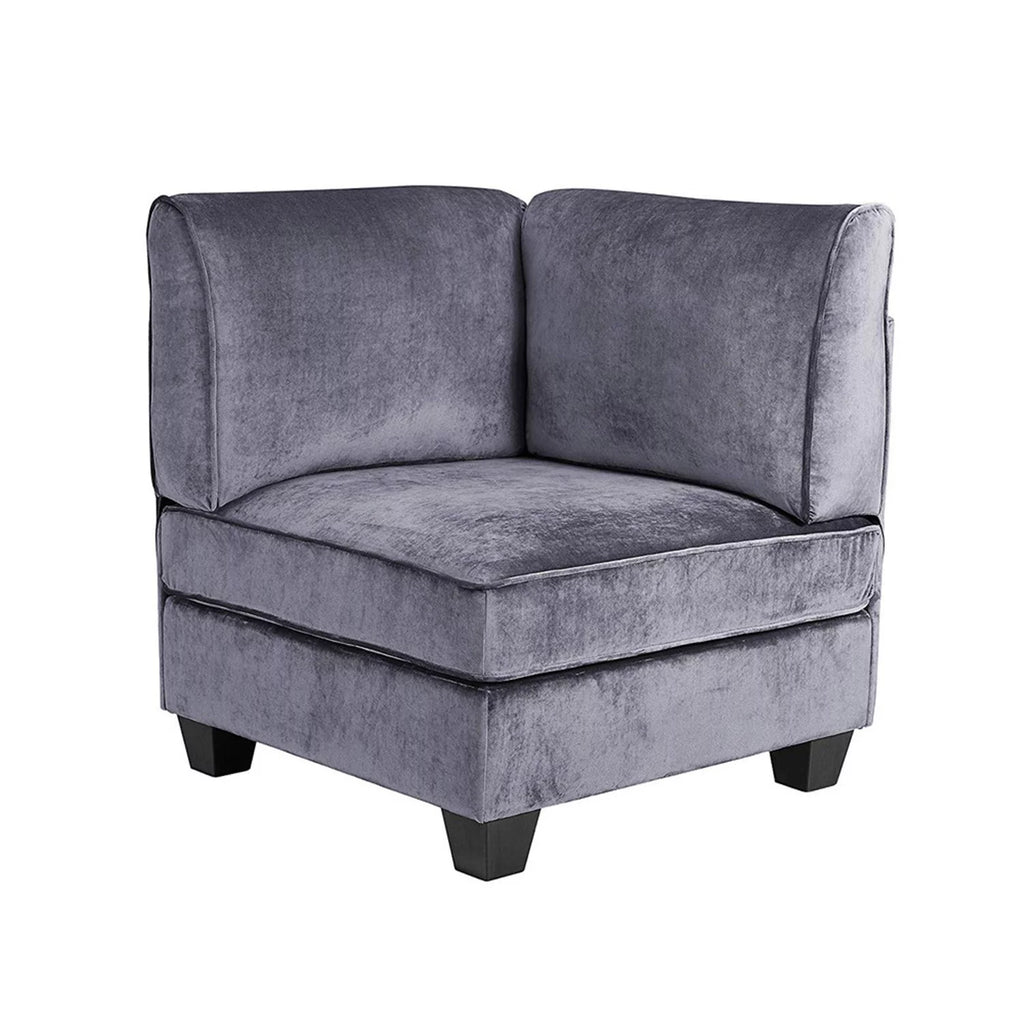 Gray Velvet 8Pc Modular Sectional Sofa R150