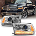 2013-2018 Ram 1500 2500 3500 Chrome LED Projector Headlights Pair A499791