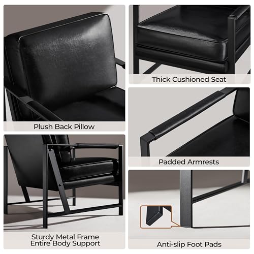 Light Brown PU Leather Armchair Set of 2 V900099