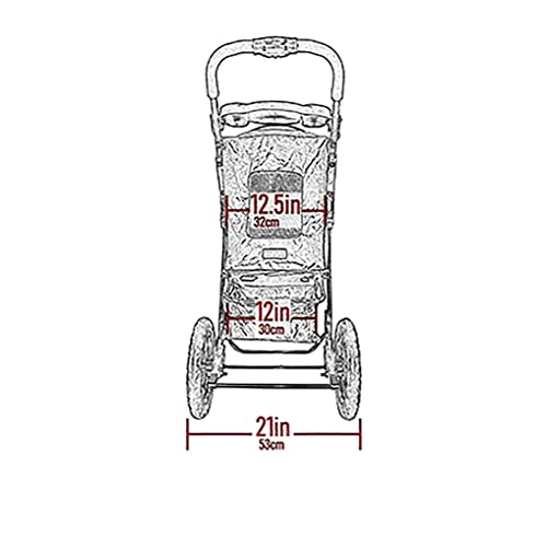 No-Zip Pet Stroller with Gel-Filled Tires F990545