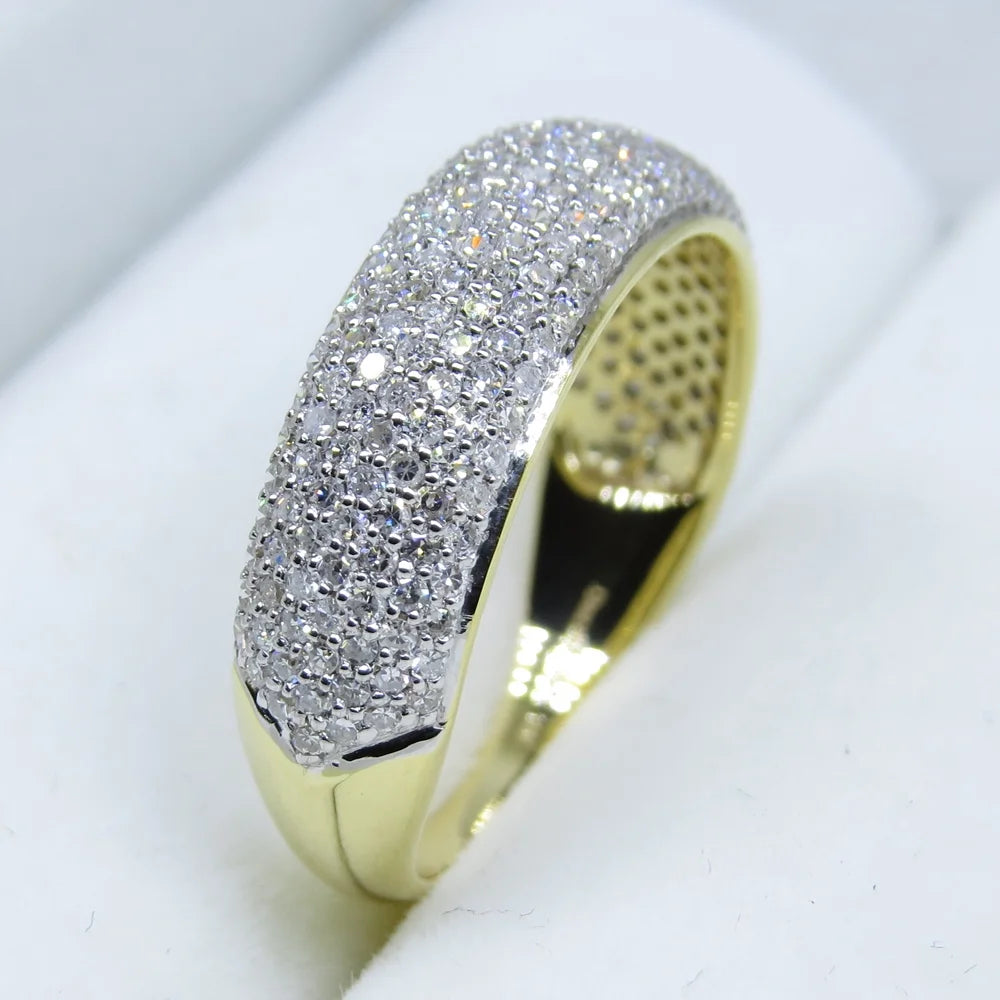 18k Yellow Gold Diamond Wedding Band Ring L4517