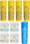 5 Pack Spa Frog Serene Replacement Cartridges with 4 Maintain Non-Chlorinated Shock Packets C34930