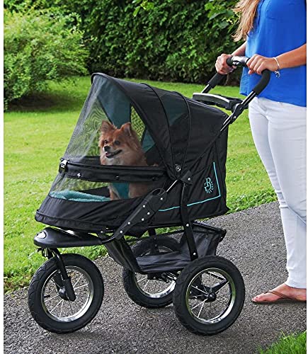 No-Zip Pet Stroller with Gel-Filled Tires F990545