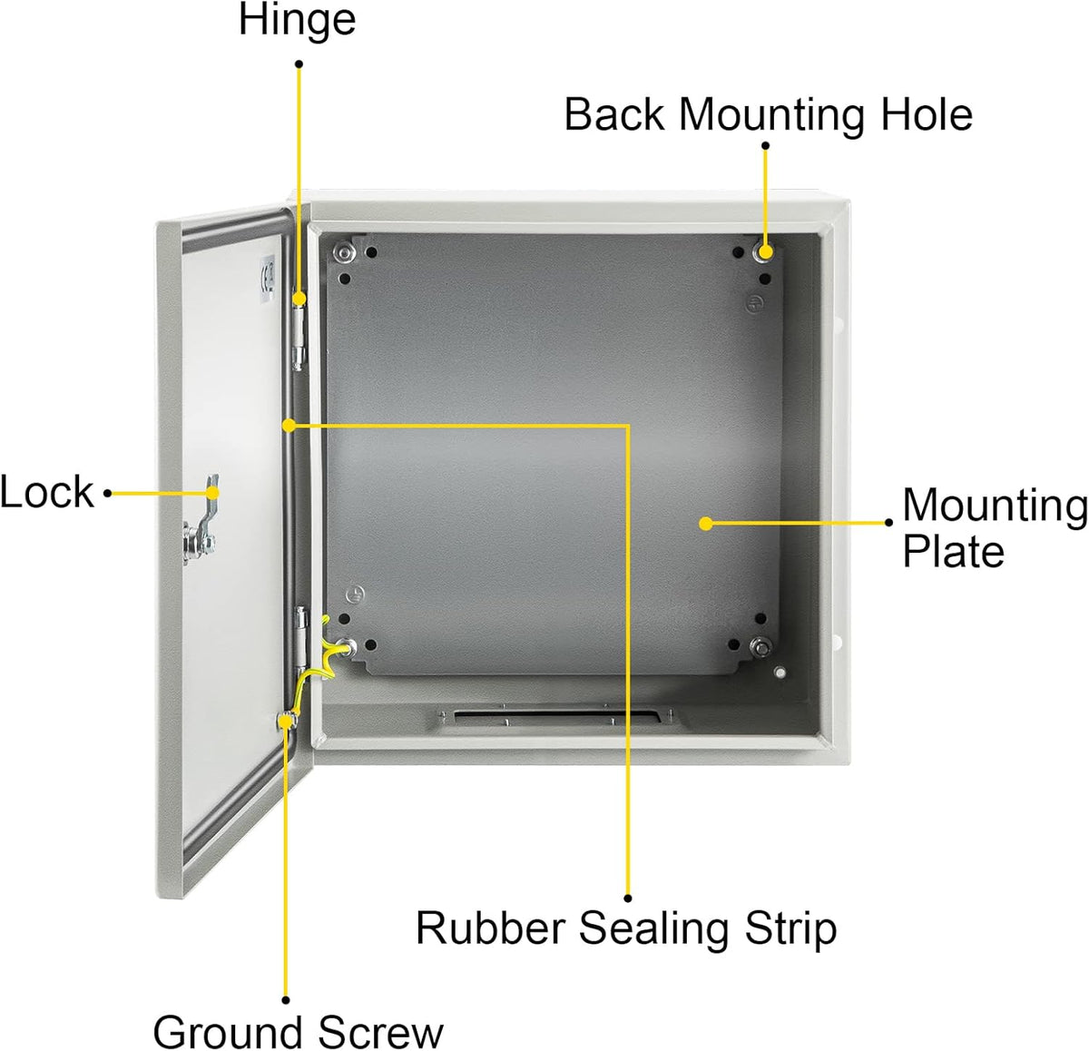 16 x 16 x 6'' NEMA 4X Steel Electrical Enclosure T1464
