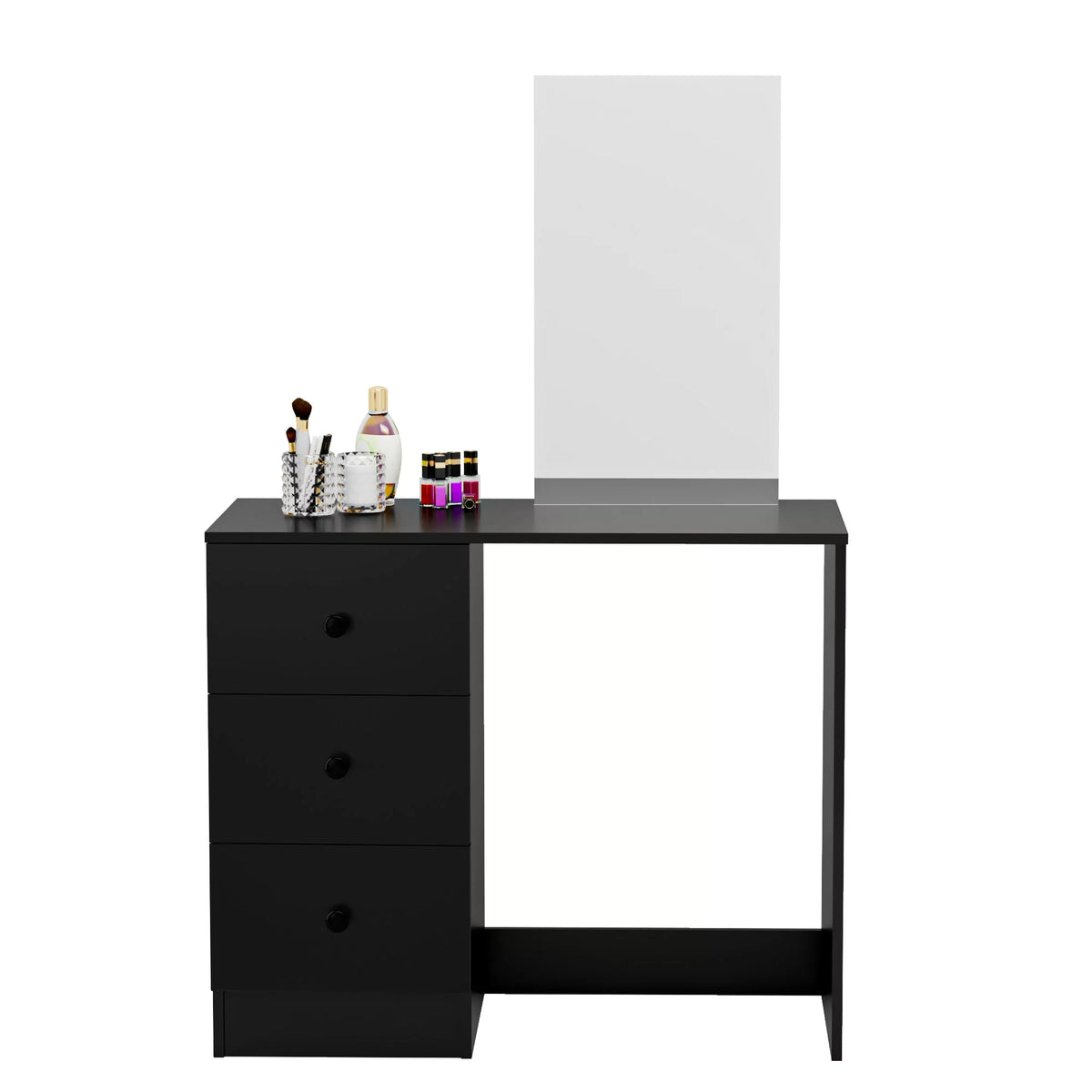 Black Modern Makeup Vanity Set with Mirror C102