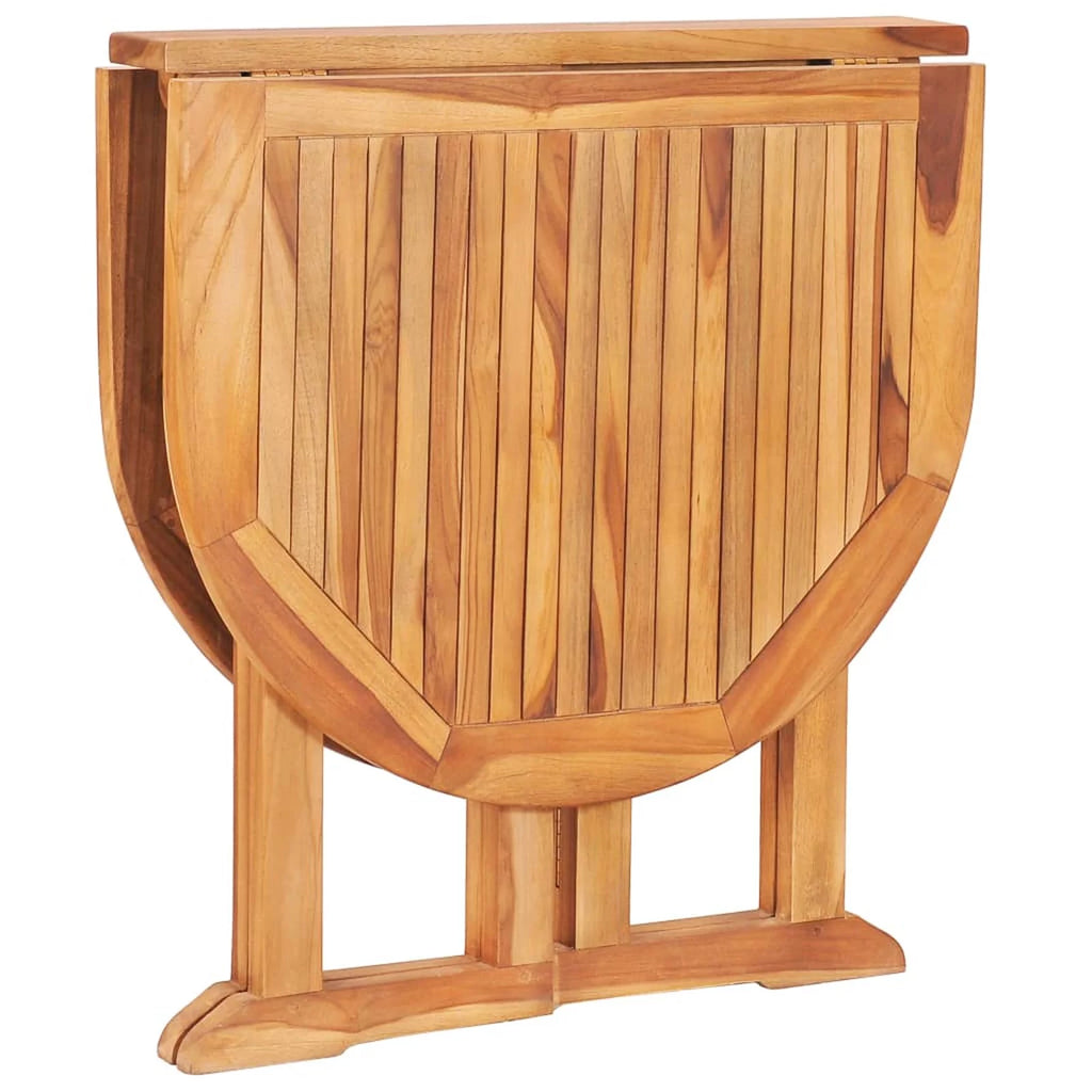 Folding Extendable Teak Wood Oval Outdoor Dining Table I831558