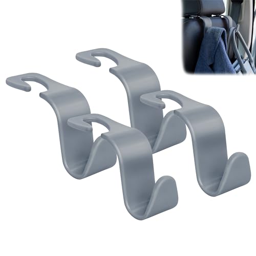 Car Seat Headrest Hook 4 Pack Storage Organizer Black V97014