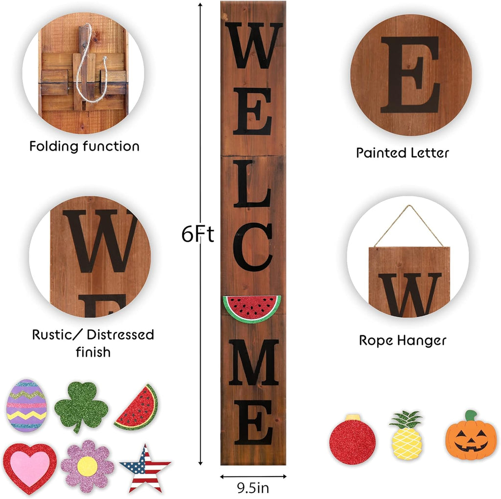 Wooden Welcome Sign U757