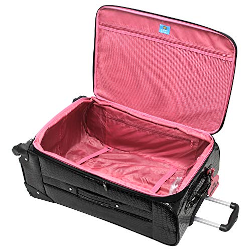 4 Piece Softside Expandable Lightweight Spinner Suitcases with Carry On and Suitcase D344