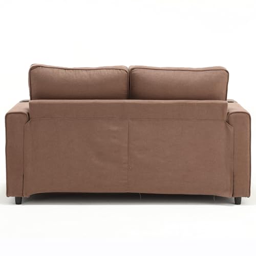 Dark Gray 3-in-1 Convertible Sleeper Sofa Bed with 2 Side Pocket Y99998