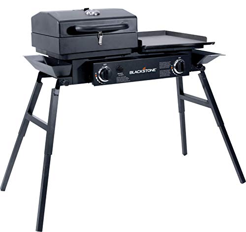 Stainless Steel 2 Burner Portable Gas Grill and Griddle Combo Z363