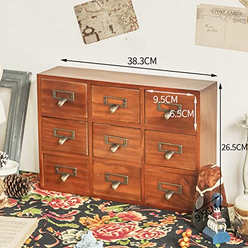 Traditional Solid Wood Small Chinese Medicine Cabinet Apothecary Drawer Dresser M985