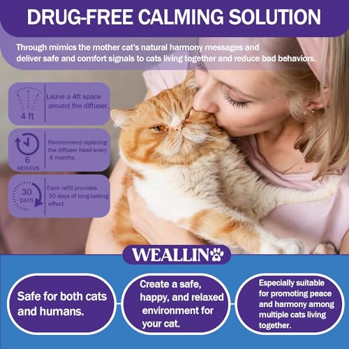 Cat Calming Diffuser Kit with 1 Diffuser + 2 Refill 48ml Vial J945691