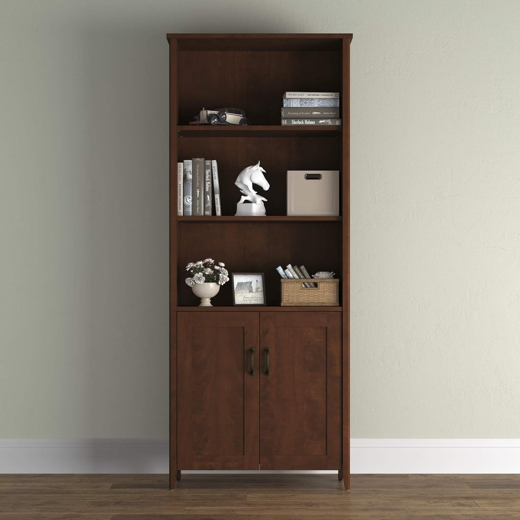 5 Shelf Tanned Cherry Bookcase G3877