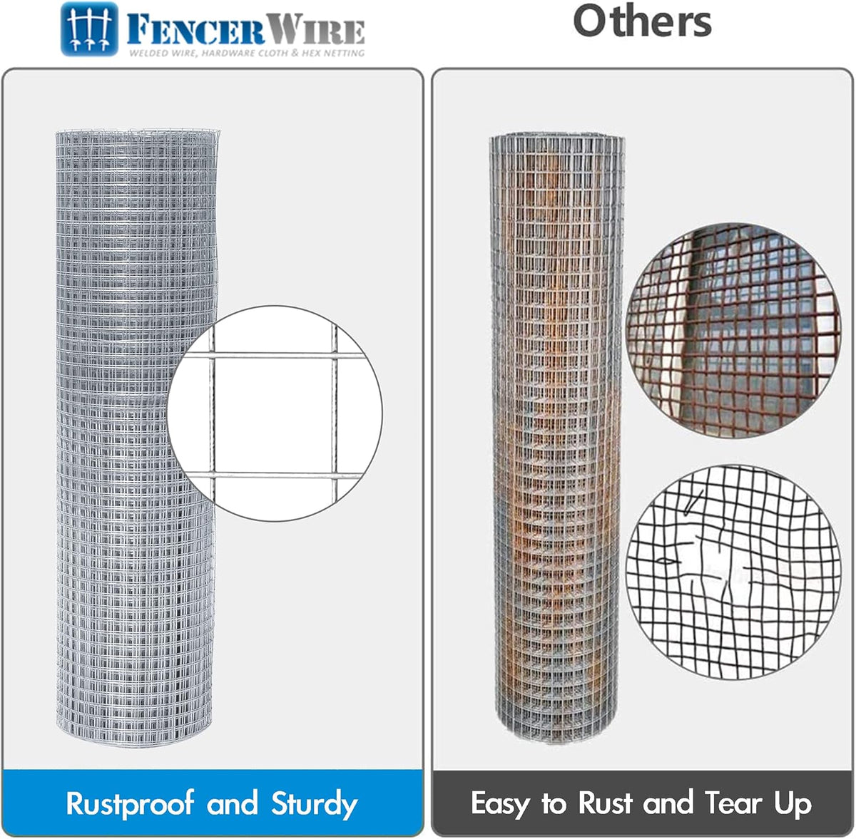 16 Gauge Hot-Dipped Galvanized Welded Wire Fence 1 inch x 1 inch mesh size 4 ft. x 100 ft. Q120