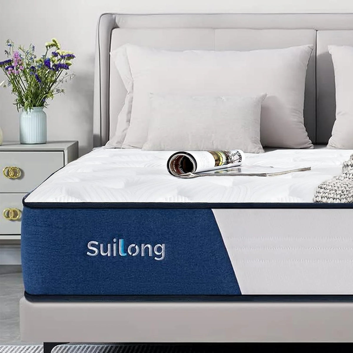 10 Inch King Size Memory Foam Innerspring Mattress O38526