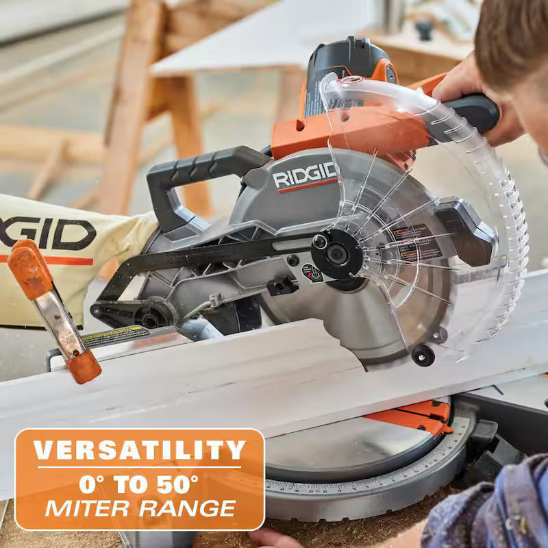 10 in. Corded Dual Bevel Miter Saw with LED Cut Line Indicator Z3809