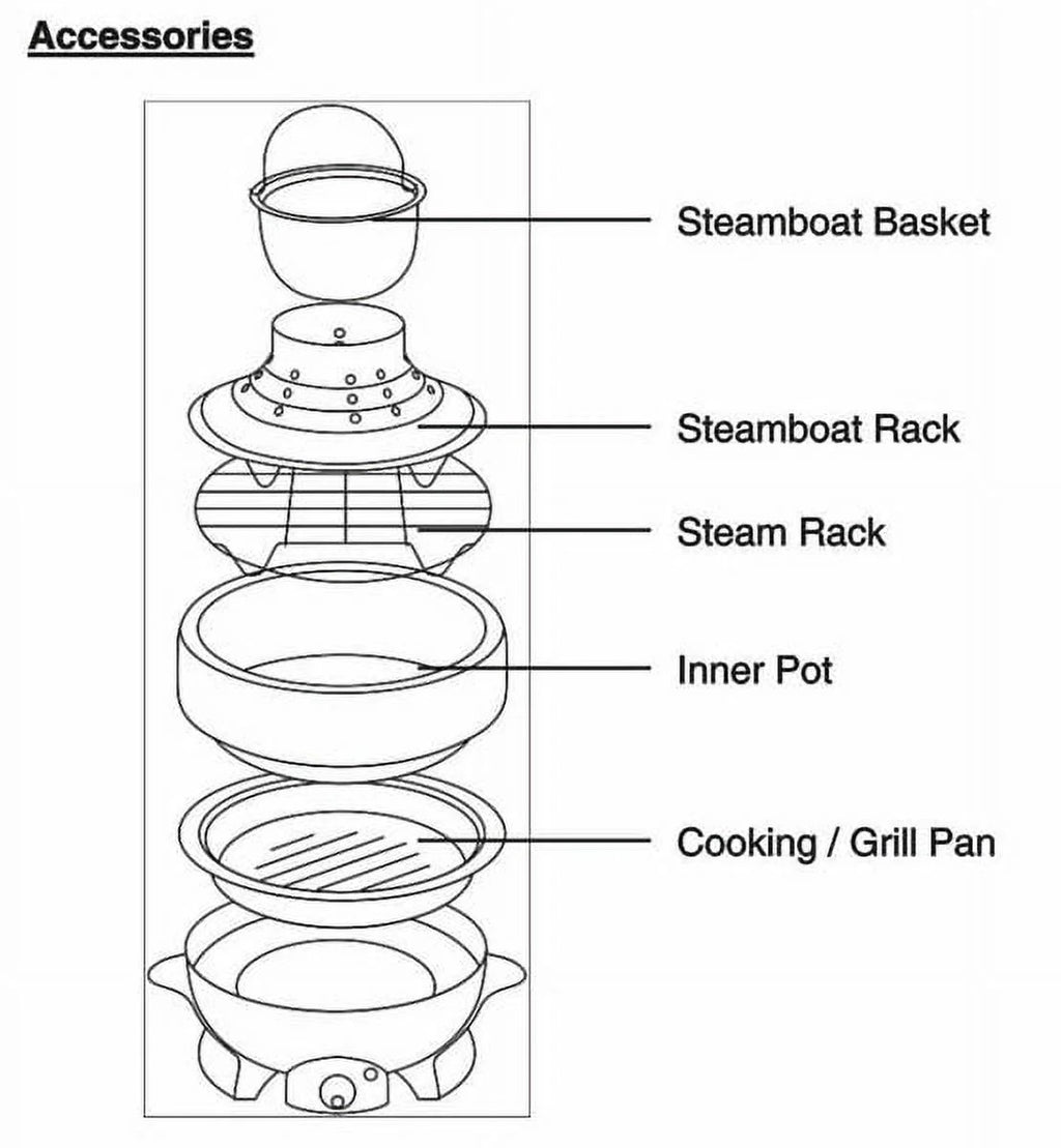 Multi Cooker Shabu-Shabu and Grill B787835