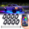 8 Pods Multicolor LED Rock Lights with APP Control J82906
