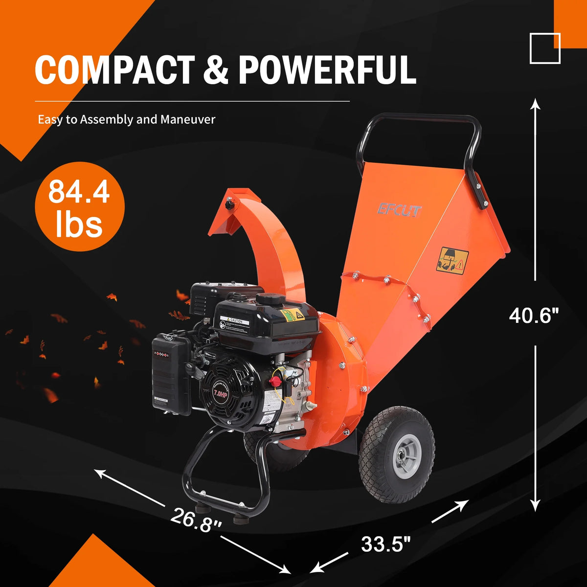 7 HP 212cc Gas Powered Wood Chipper Shredder F85215