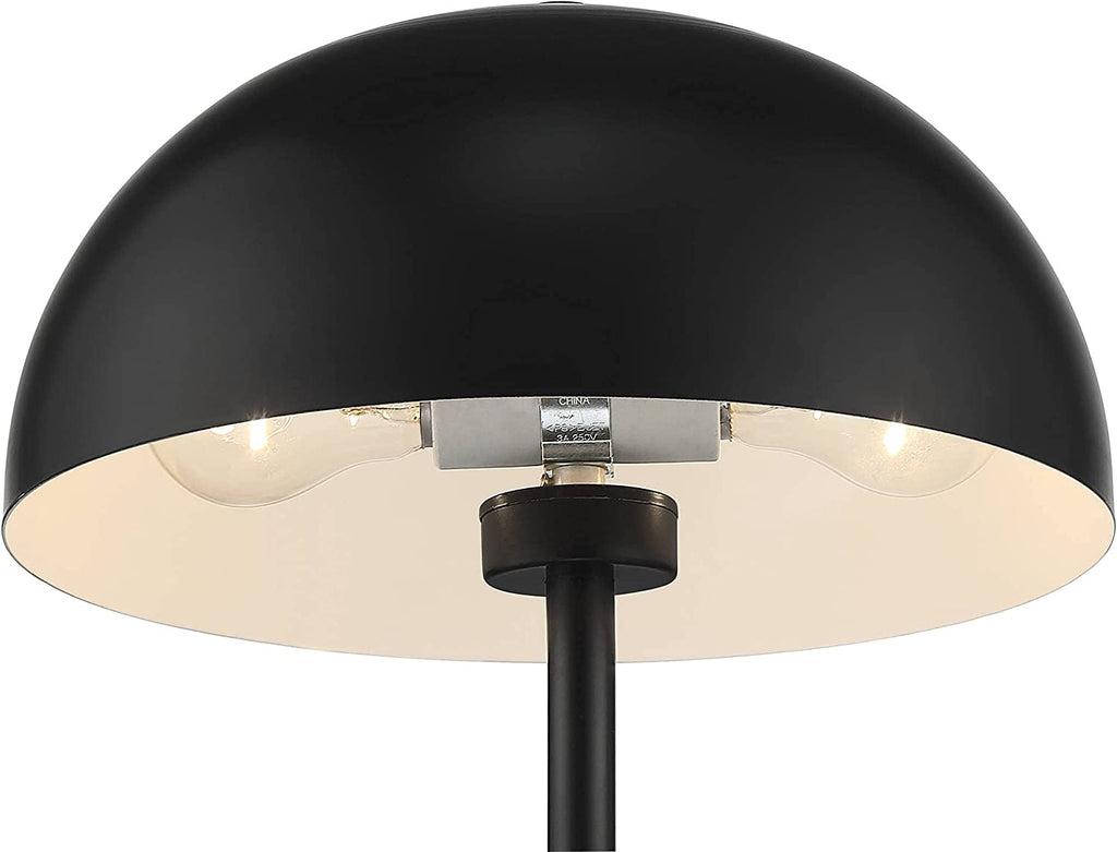 Black Metal Dome Shade Table Lamps Set of 2 R10558